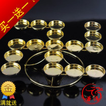 Lotus crisp oil lamp candle holder lamp holder lamp holder candle holder ten thousand word seat Buddha lamp metal for lamp alloy