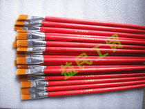 Red rod nylon hair oil painting pen Flat head gouache watercolor pen Brush paint row brush hook line pen 4#6#8#10#12#