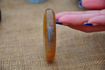 (Leave the dead lotus to listen to the rain)Natural Hetian jade and end of the old material carved lotus bracelet