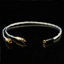 Single crystal silver 3 5 Female turn double Lotus male one point two rca fever audio line female to male