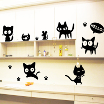 Warm bedroom decoration wall paper stickers cute fashion dormitory wall stickers creative cat removable wall stickers