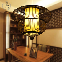 Modern Chinese-style lamps Restaurant Lights in Southeast Asia Creative Bamboo Lighting Cage Simple gyroscopic chandeliers