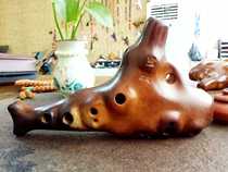 Shu wind Ocarina alto b-tone 12-hole big paint Professional performance Ocarina 12-hole smoked big paint ocarina