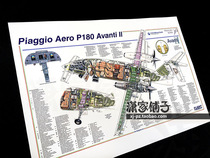 Piaggio Business Jet Structure Diagram Poster piaggio p180 avanti Wall Chart Decorative Painting