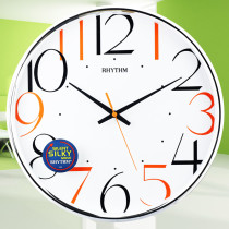 Japan Lisheng wall clock Living room bedroom modern simple mute round creative glass large font clock CMG486