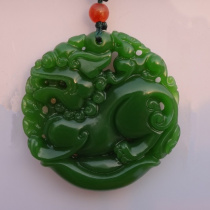 Hetian Jade White Jade jade pendant spinach green jasper couple jade pendant jade pendant