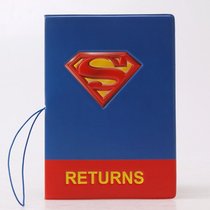 Superman three-dimensional passport protective cover Creative cartoon multi-function passport bag passport cover Travel document passport jacket