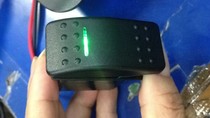 Green light car yacht modification switch green light waterproof switch panel modification waterproof switch
