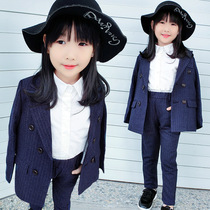 Childrens Girls Suit 2019 New Korean Fashion Girl Baby Suit Girl Dress British Princess