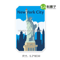 Statue of Liberty sticker laptop luggage sticker fast food drink cartoon sticker mobile phone suitcase sticker
