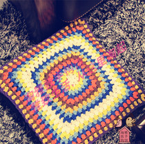 Naughty-pure hand crochet hook Cotton Hollowed-out Lace Woven Eurostyle Nostalgia Retro Hug Pillow Cover