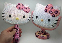 Drill table mirror vanity mirror ktcat Princess rotating mirror handmade DIY turning mirror diy material package