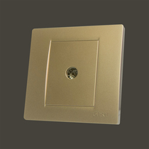 NEW7Q Champagne gold TV plug board CHINT switch socket wired closed road board CHINT Electric