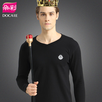 Colorful Mens Style plus velvet thermal underwear mens V-collar autumn trousers Holly year cotton sweater set