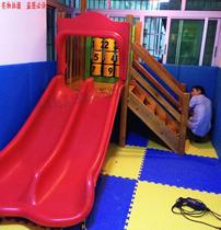 Childrens wooden slide Indoor solid wood slide combination KFC slide Wooden little doctor slide rides
