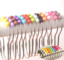 Youbang shower rod ring Hook ball color hoist ring metal curtain ring live buckle adhesive hook color random hair