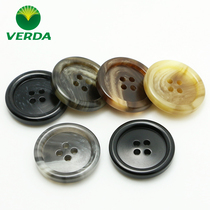 Vader button Mens and womens windbreaker jacket clothes button resin button coat suit suit Black