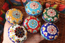 Beijing characteristic crafts Cloisonne filigree enamel Cloisonne powder box Souvenir Cloisonne gift jewelry box
