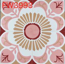 Non-slip tile tile Imitation stone hotel floor tile restaurant kitchen flower fashion toilet wall tile shape floor