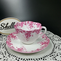 Spot UK Shelley Antique Bone Porcelain Dainty Pink Green Flowers Tea Cup Coffee Cup Two Sets