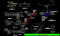 Two garden landscape tree pool bench construction details cad drawings garden dwg drawings