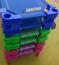 Early Education Kindergarten afternoon bed simple childrens plastic canvas bed primary school students lunch break stacked bed