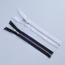 Handmade DIY1:6 baby clothes mini zipper 1# 1 metal open tail opening zipper super dense teeth black and white 15cm