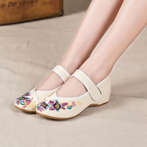 2020 Spring Style Old Beijing Cloth Shoes Womens Shoes Embroidered Shoes Tendon Sole Increased Single Shoes Dance Shoes