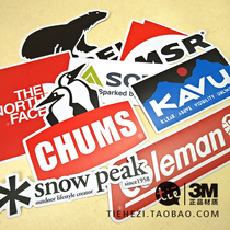 Outdoor adventure camping sticker suitcase sticker notebook mobile phone surfboard diving waterproof 3M sticker