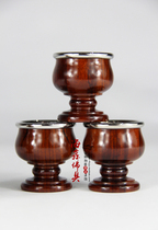 Haixin Buddha Buddhist utensils Primary color rosewood stainless steel liner Water purification cup Holy water cup for cup Water cup