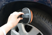 High quality tire wax brush removable round arc tire sponge polishing brush tire care sponge car wash brush