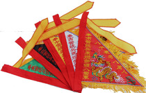 Taoist Tiangong embroidered Five Color Order Flags Triangle bifacial Dragon Flag Five Camp Flag Five Fanggui Flag Five Ghost Banner Five Road Chaise Banner