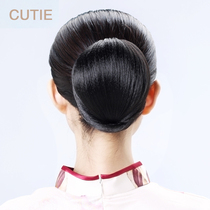 Delicate wig hair bag meatball head fluffy bud head Daogu head Buckle type womens plate hair vintage wig bun