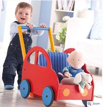German Haba1623 baby toddler trolley design purpose is toy exercise baby muscle beech wood material