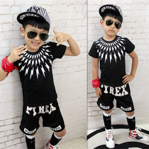 Kay Show Childrens Wear Exclusive Custom Parent-Child Dress Summer Lightning Short Sleeve Boys and Girls Street Dance Jazz Cotton T-shirt