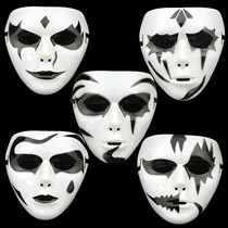 Halloween masquerade party mask white masquerade dancer performance hip-hop horror killer dance mask