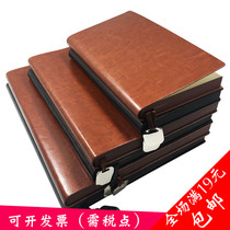 Soft leather Business sprayed edge B5 notepad boxed metal pendant A5 portable notebook stationery custom LOGO