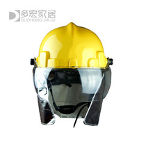 02 protective helmet Korean anti-smashing fire hat New rescue rescue training helmet with shawl half mask