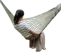 Mesh hammock thick nylon rope outdoor travel and leisure single Hammock (waterproof storage bag)
