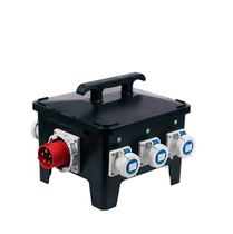 Portable 12 24 bits IP67 mobile industrial socket waterproof combined distribution box multifunction overhaul box
