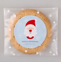 Christmas sticker closure with a glass-cup sticker with 18 pieces