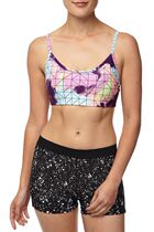 Dingsheng foreign trade elasticity moisture absorption perspiration fitness yoga semi-section vest shockproof sports chest with chest pad S713