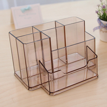 Creative fashion pen holder multifunctional office supplies transparent Korean stationery student pen holder storage box Pen Holder