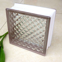 Brown side colour small flower lattice hollow glass brick private square brick toilet living room bedroom partition