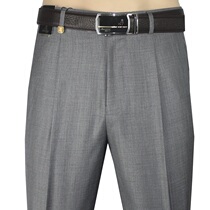 Woodpecker Male Pants Middle-aged West Pants Men High Waist Deep Crotch Mid Aged Spring Summer Dress Slim Fit Straight Barrel Loose Western Pants