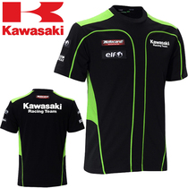 2018 new kawasaki round neck motorcycle motorcycle rider casual clothes racing pure cotton short-sleeved t-shirt