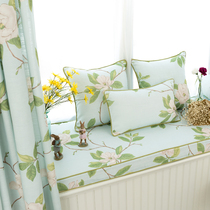 American country pastoral large flower window cushion custom high density sponge tatami window sill card seat cushion