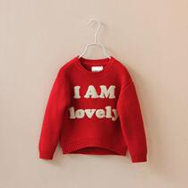 Spring and autumn season European and American childrens clothing girl baby girl child full cotton alphabet headsweaters sweatshirt