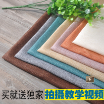 Photography background cloth non-reflective imitation linen photography solid color non-woven fabric black and white gray props