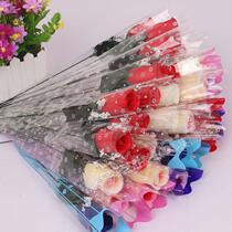  Simulation Flowers Single Branches Rose Fake Flowers Valentines Day Seven New Years Eve Rose Flowers Decoration Multi Color Fake Flower Manufacturer